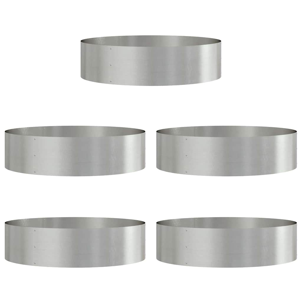 Garten 5 pcs Silber 80 x 80 x 20 cm Edelstahl